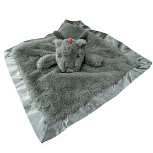 Cloud Island Green Dragon Baby Security Blanket Plush Lovie Satin Trim Fantasy